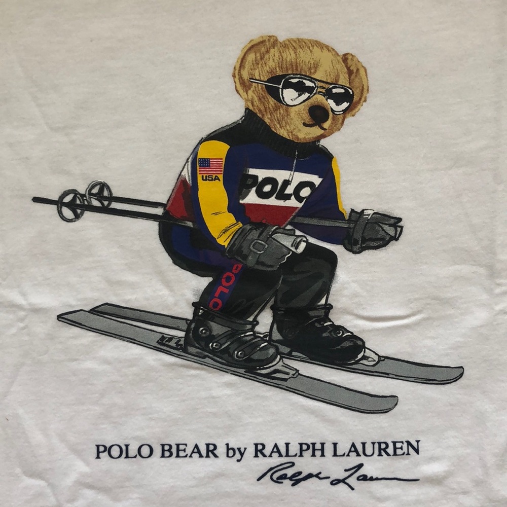 POLO RALPH LAUREN TEE / BEAR SKI (L) 🍂